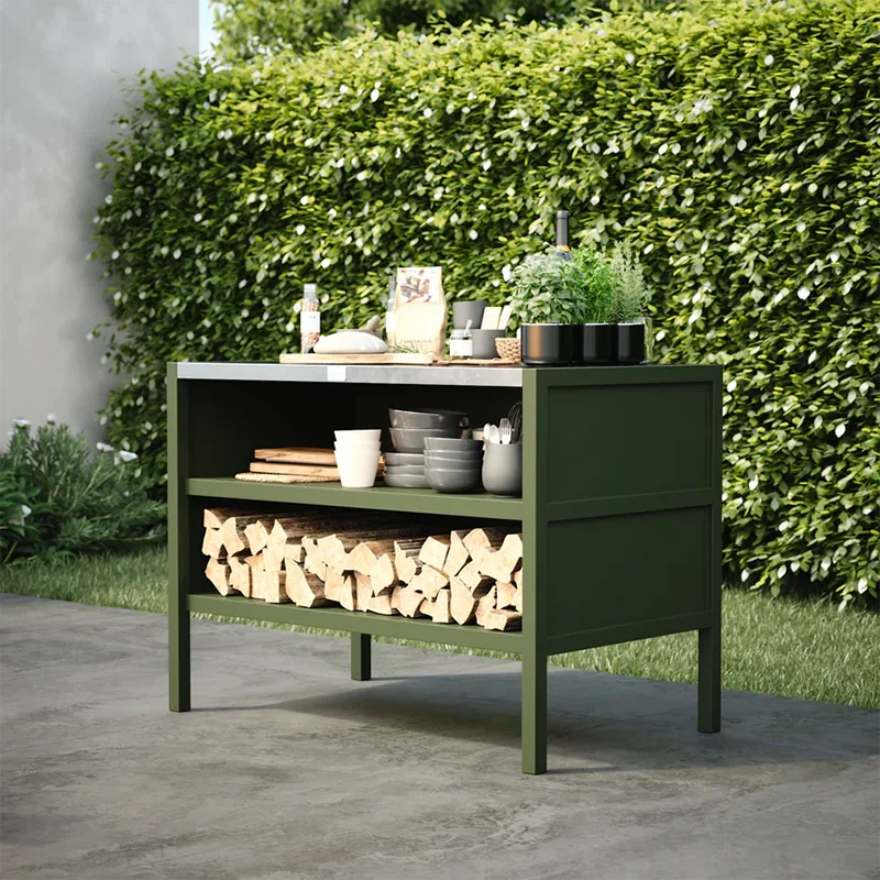 Double Layer Outdoor Kitchen Cabinet