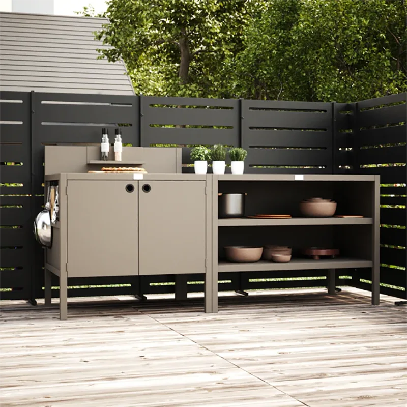 Double Layer Outdoor Kitchen Cabinet