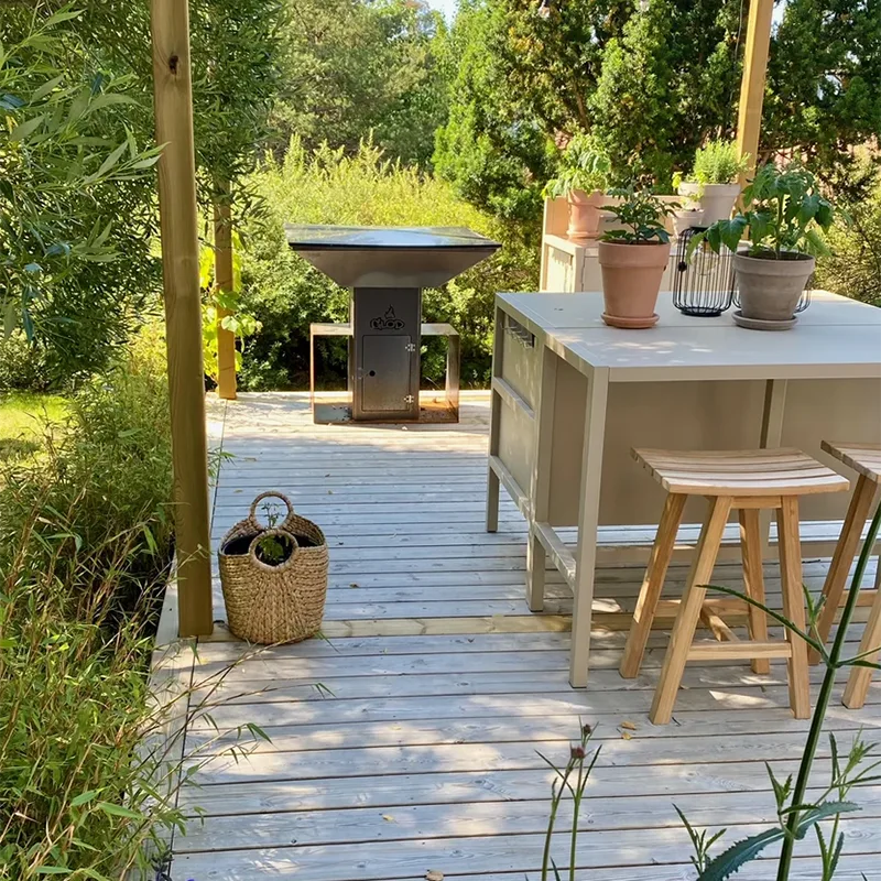 Double Layer Outdoor Kitchen Cabinet