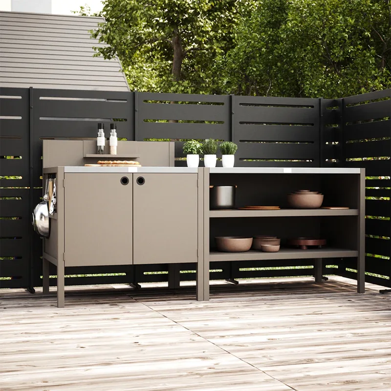 Double Layer Outdoor Kitchen Cabinet