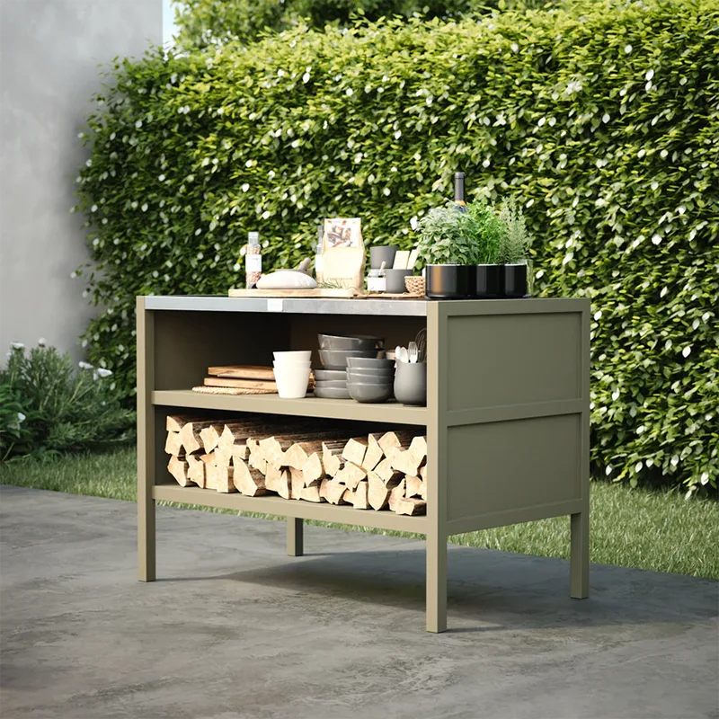 Double Layer Outdoor Kitchen Cabinet