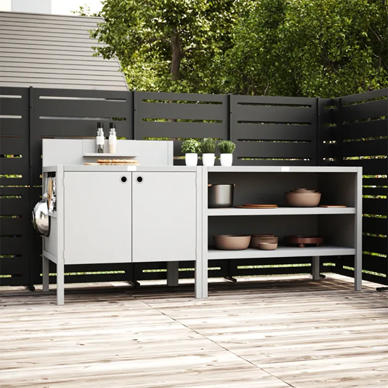 Double Layer Outdoor Kitchen Cabinet