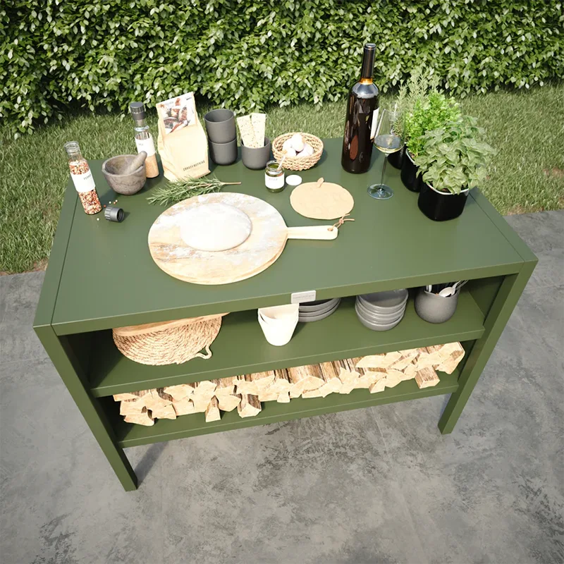 Double Layer Outdoor Kitchen Cabinet